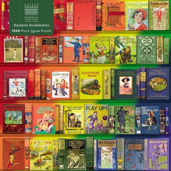 Rainbow Bookshelves 1000 Piece Jigsaw Puzzle Flame Tree