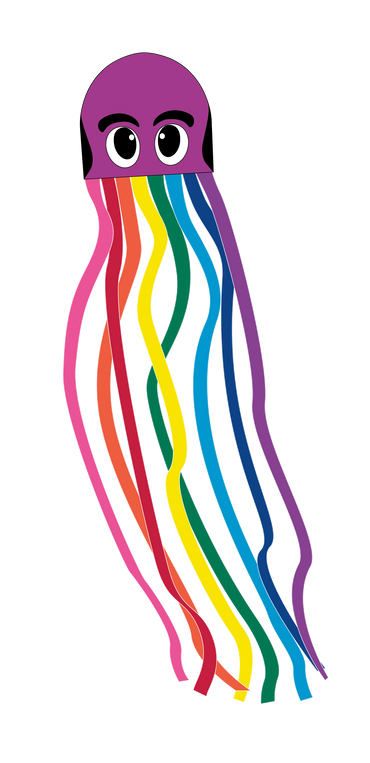 121 inch long Nylon Rainbow Octopus Purple (ONLINE ORDER ONLY)