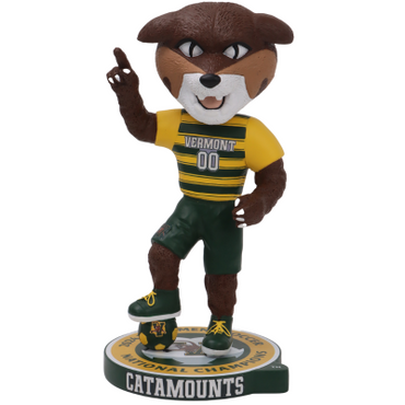 Rally Cat Vermont Catamounts 2024 NCAA Men's Soccer National Champions Bobblehead (Presale) (ONLINE ORDER ONLY)