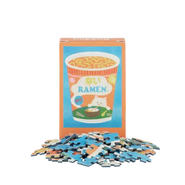 Ramen 99 Piece Mini Jigsaw Puzzle Happily