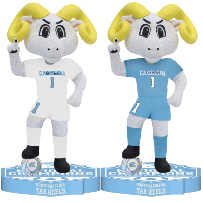 Rameses North Carolina Tar Heels Mascot 2024 Women's Soccer National Champions Bobbleheads (Presale) (ONLINE ORDER ONLY)