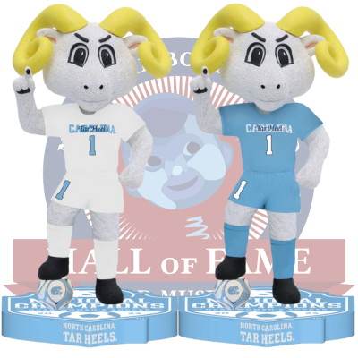 Rameses North Carolina Tar Heels Mascot 2024 Women's Soccer National Champions Bobbleheads (Presale) (ONLINE ORDER ONLY)