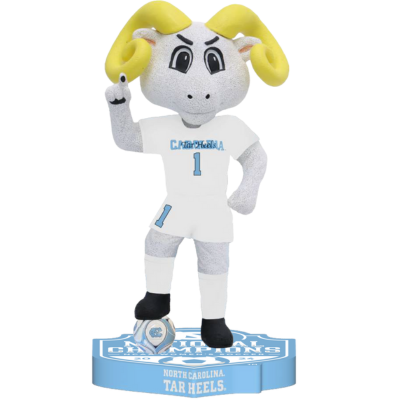 Rameses North Carolina Tar Heels Mascot 2024 Women's Soccer National Champions Bobbleheads (Presale) (ONLINE ORDER ONLY)