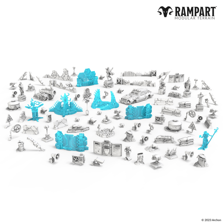 Rampart Modular Terrain: City Ruins Bits (ONLINE ORDER ONLY)