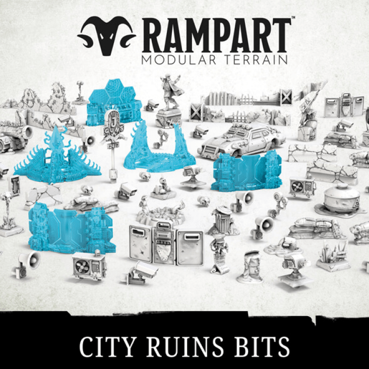 Rampart Modular Terrain: City Ruins Bits (ONLINE ORDER ONLY)