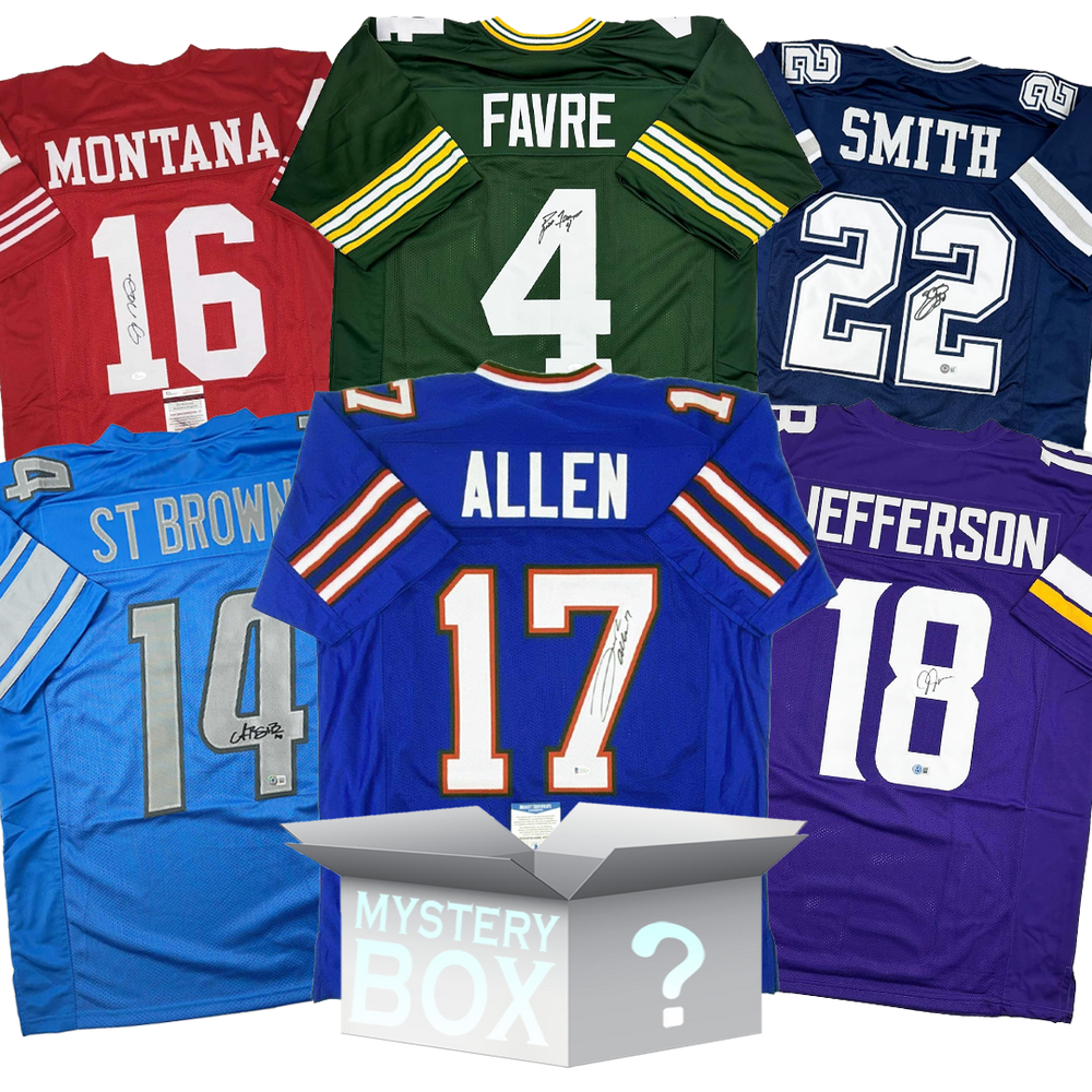 Random Autographed/Signed Football Jersey Mystery Box with PSA JSA or Beckett COA (ONLINE ORDER ONLY)