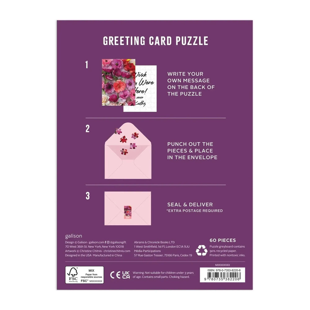 Ranunculus Greeting Card 60 Piece Jigsaw Puzzle Galison (ONLINE ORDER ONLY)