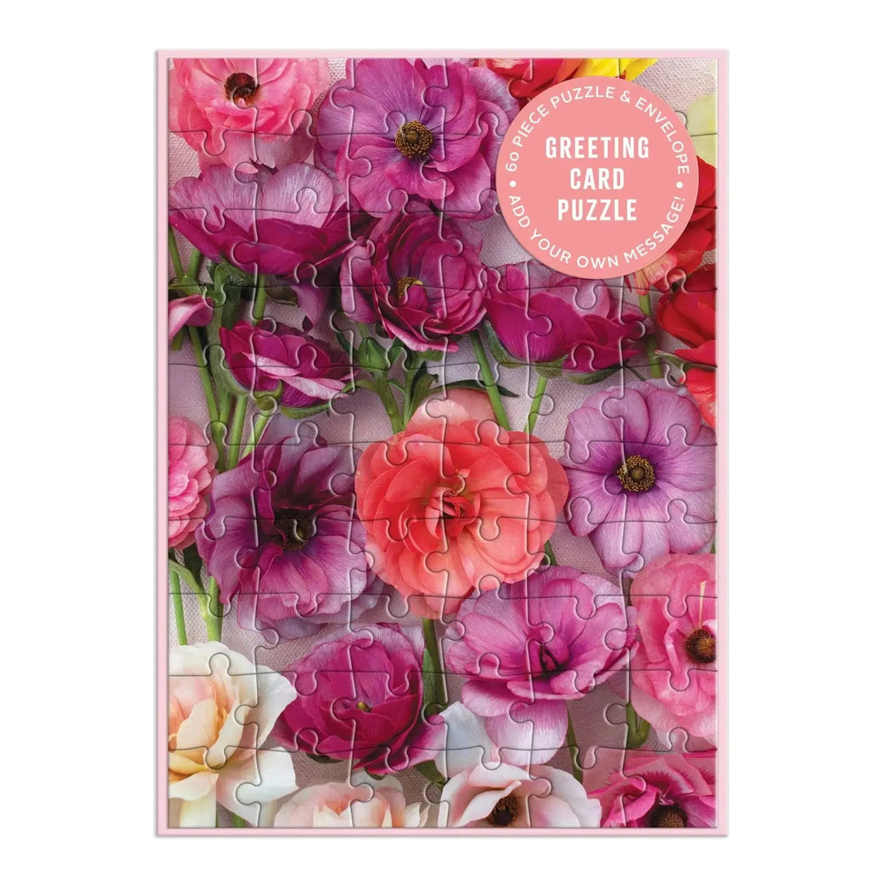Ranunculus Greeting Card 60 Piece Jigsaw Puzzle Galison (ONLINE ORDER ONLY)