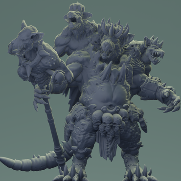 3D Printed Nafarrate Rat King Set Rats Army 28 32 mm D&D (Online Only)