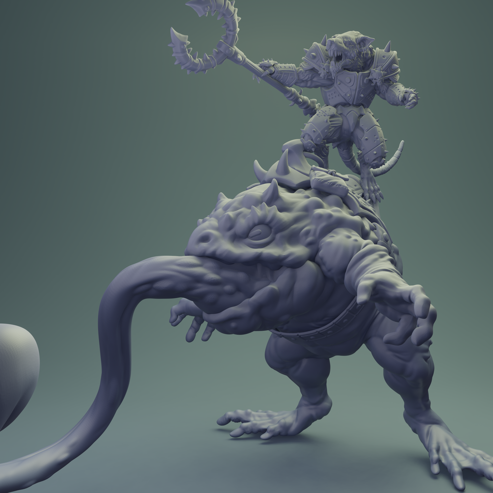 3D Printed Nafarrate Rats Army Rat Riding Frog Set 28mm 32mm D&D (Online Only)
