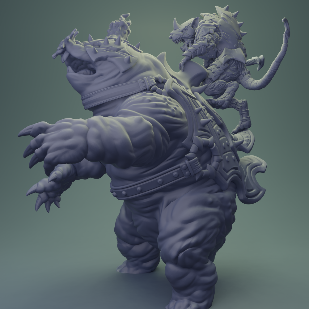 3D Printed Nafarrate Rat Riding Mole Rats Army 28mm 32mm D&D (Online Only)