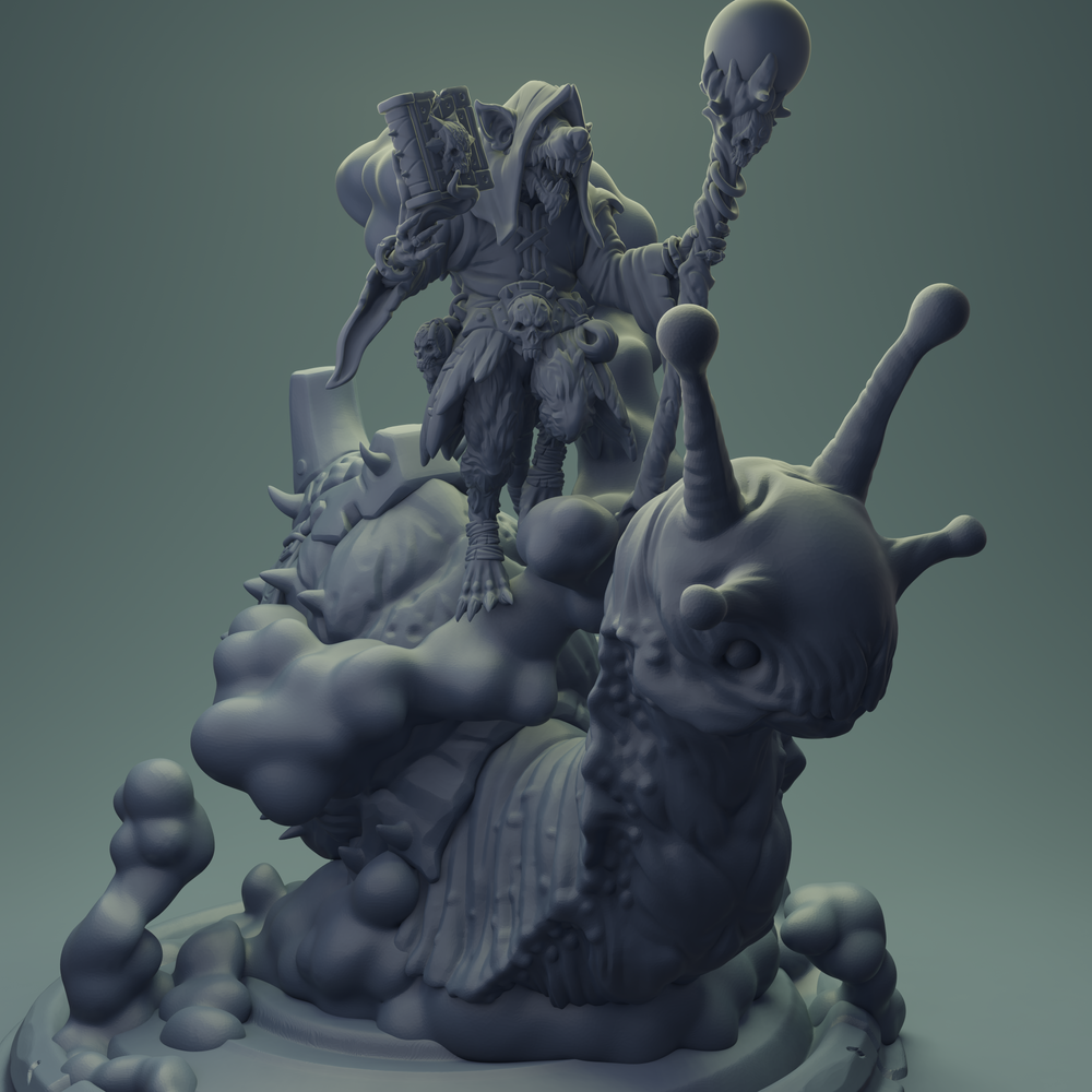 3D Printed Nafarrate Rats Army Rat Riding Snail Set 28mm 32mm D&D (Online Only)