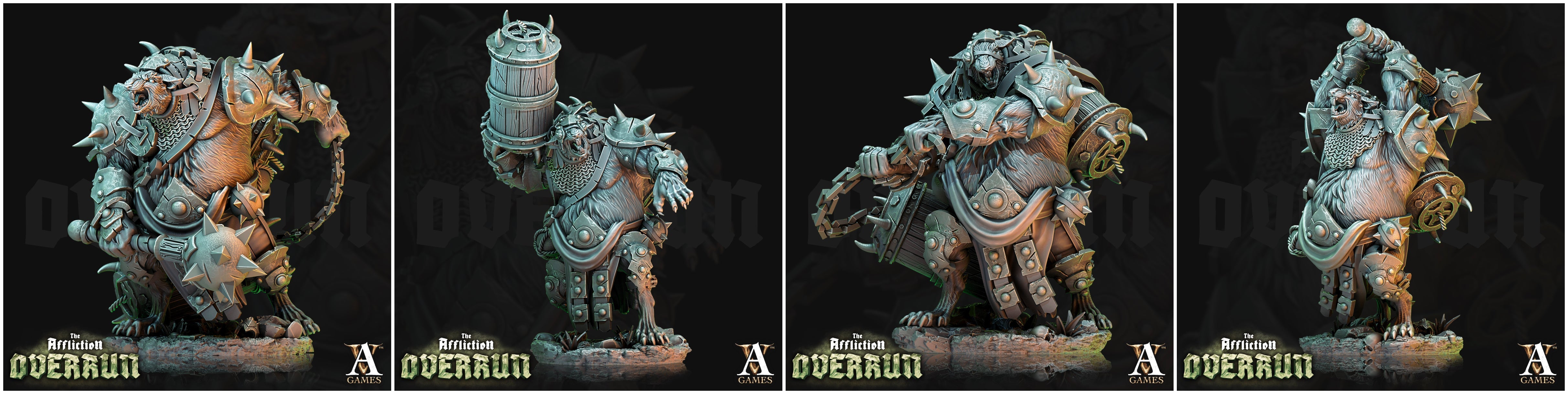 3D Printed Archvillain Games Affliction Overrun - Rat Saboteurs 28mm 32mm D&D (Online Only)