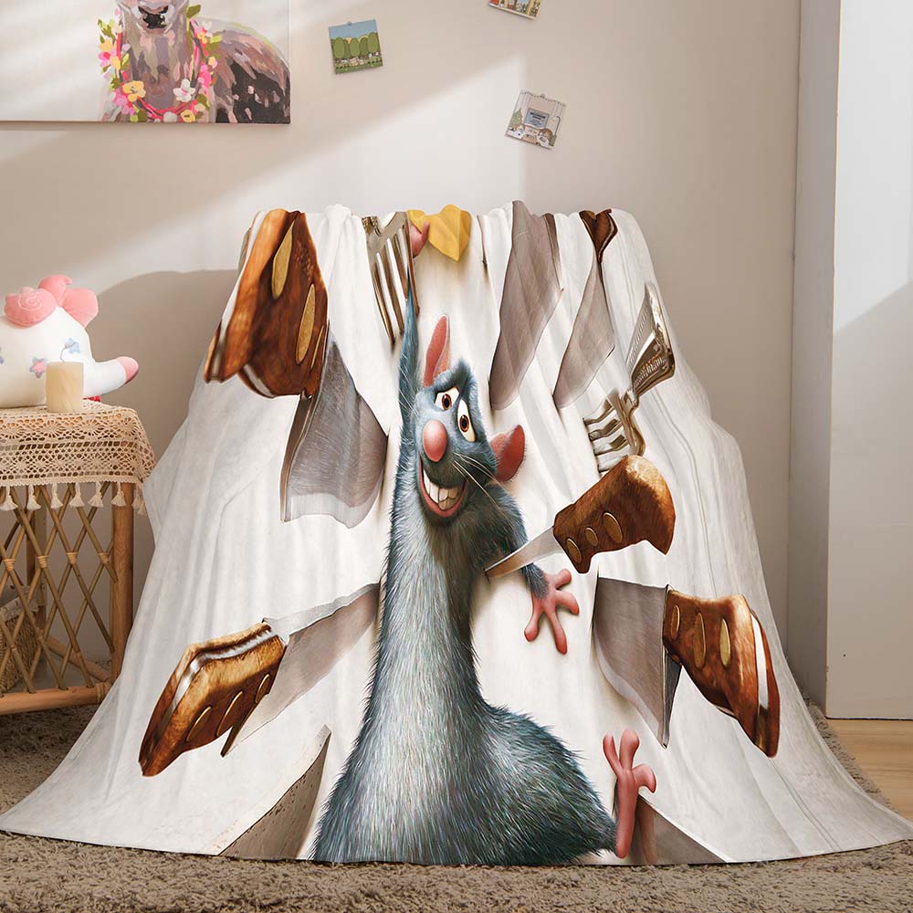 Ratatouille Blanket Flannel Throw Room Decoration (Online Order Only)