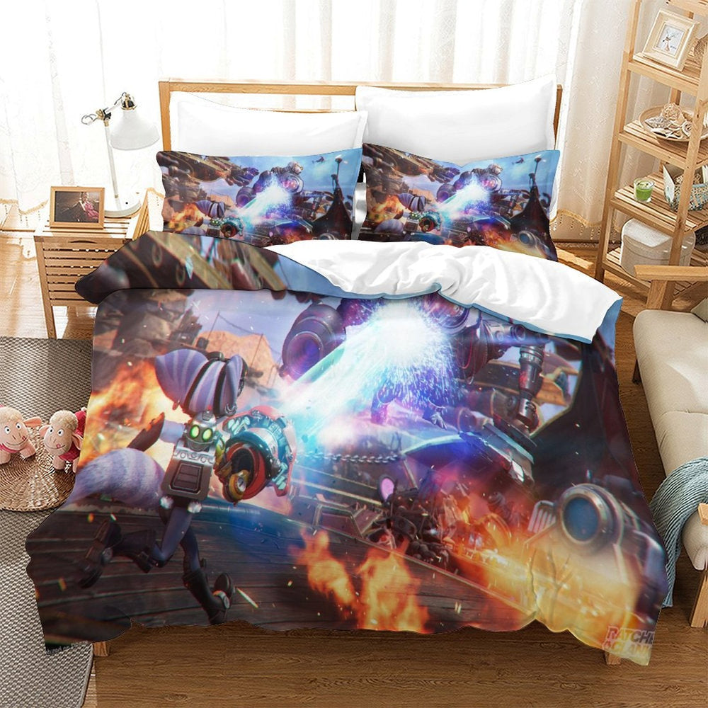 Ratchet Clank Rift Apart Bedding Set Quilt Cover Without Filler (Online Order Only)