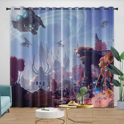 Ratchet Clank Rift Apart Curtains Blackout Window Drapes Room Decoration (Online Order Only)