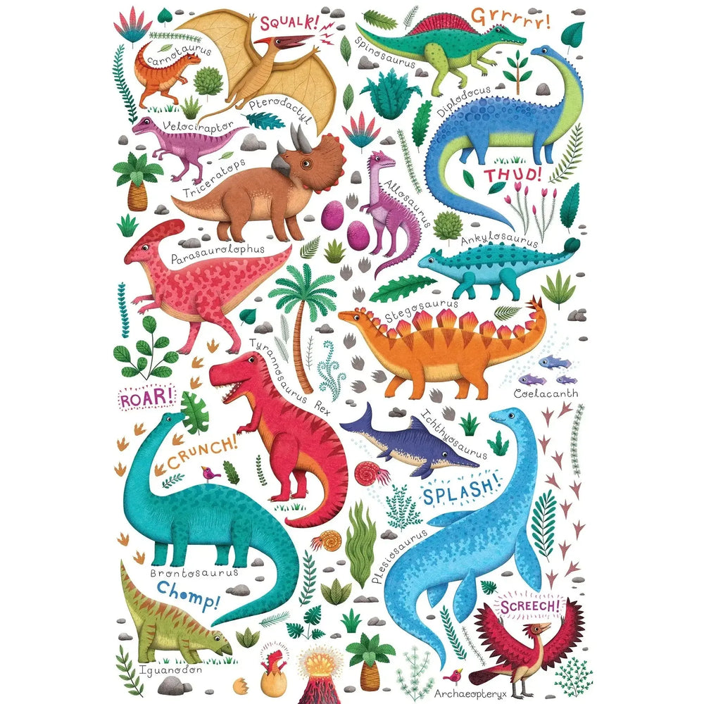 Rawr! Dinosaurs 100 Large Piece Jigsaw Puzzle Cobble Hill (ONLINE ORDER ONLY)