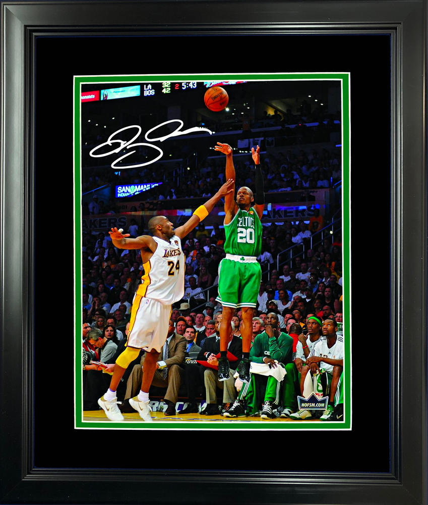 Framed Ray Allen Facsimile Laser Engraved Signature Auto 11"x14"Basketball Photo HOFSM Holo (ONLINE ORDER ONLY)