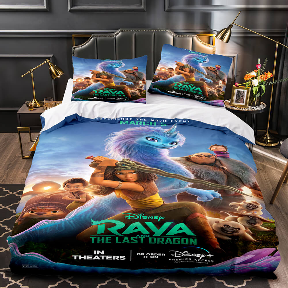 Raya and The Last Dragon Bedding Cosplay Quilt Duvet Covers Decoration Bed (Online Order Only)