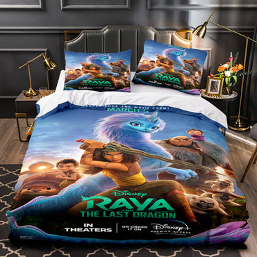 Raya and The Last Dragon Bedding Cosplay Quilt Duvet Covers Decoration Bed (Online Order Only)
