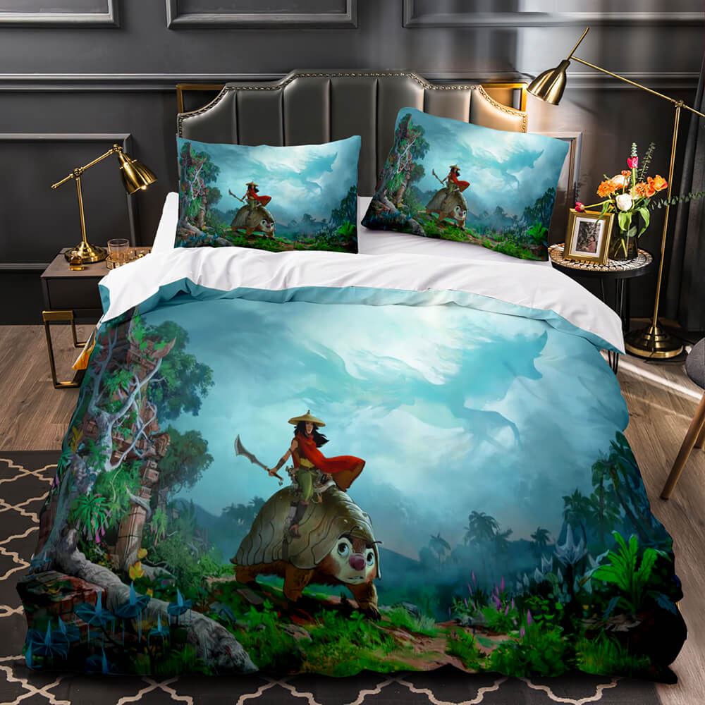 Raya and The Last Dragon Bedding Cosplay Quilt Duvet Covers Decoration Bed (Online Order Only)