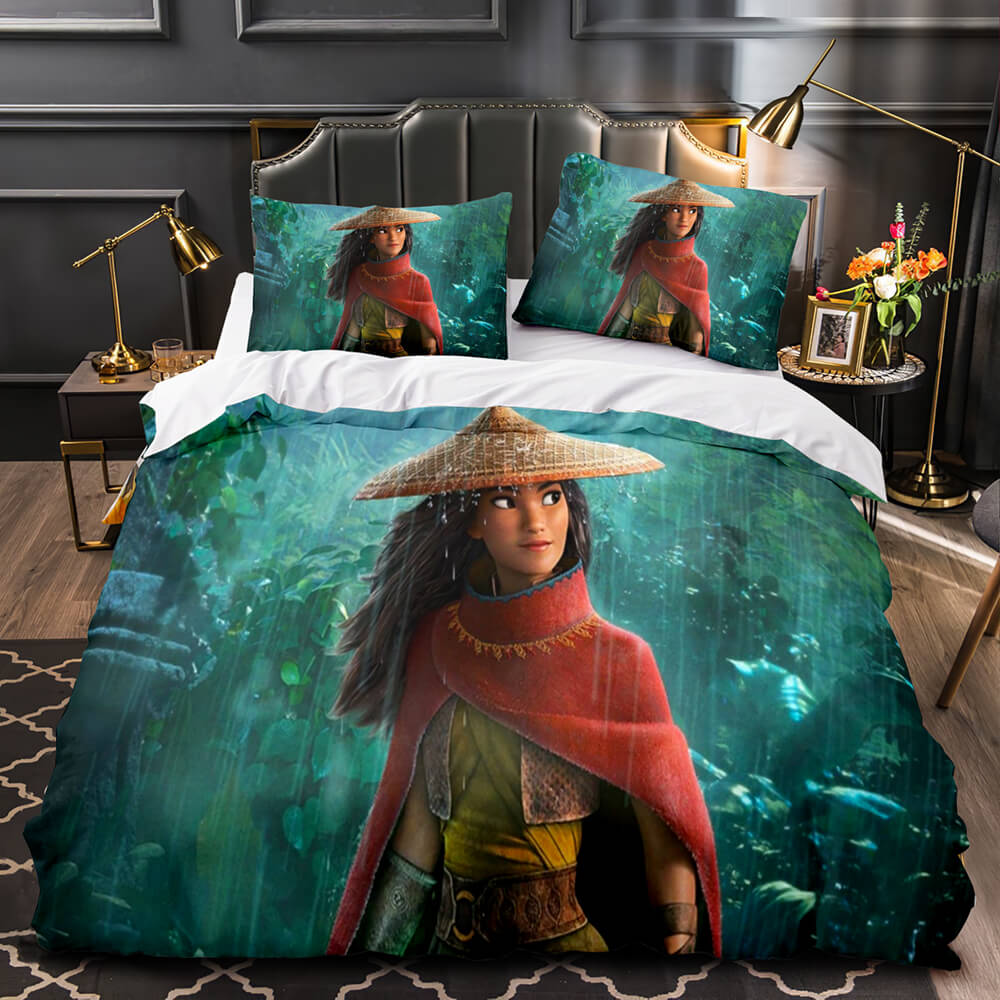 Raya and The Last Dragon Bedding Cosplay Quilt Duvet Covers Decoration Bed (Online Order Only)
