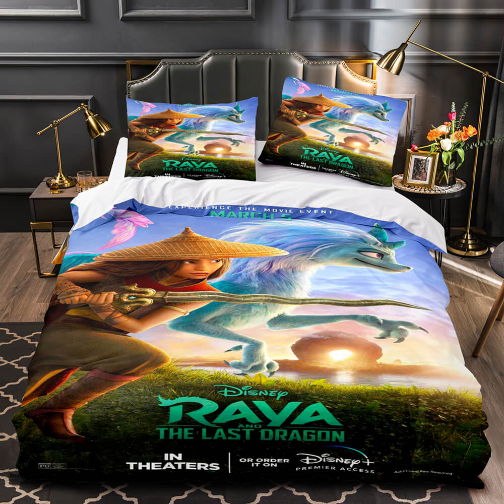 Raya and The Last Dragon Bedding Cosplay Quilt Duvet Covers Decoration Bed (Online Order Only)