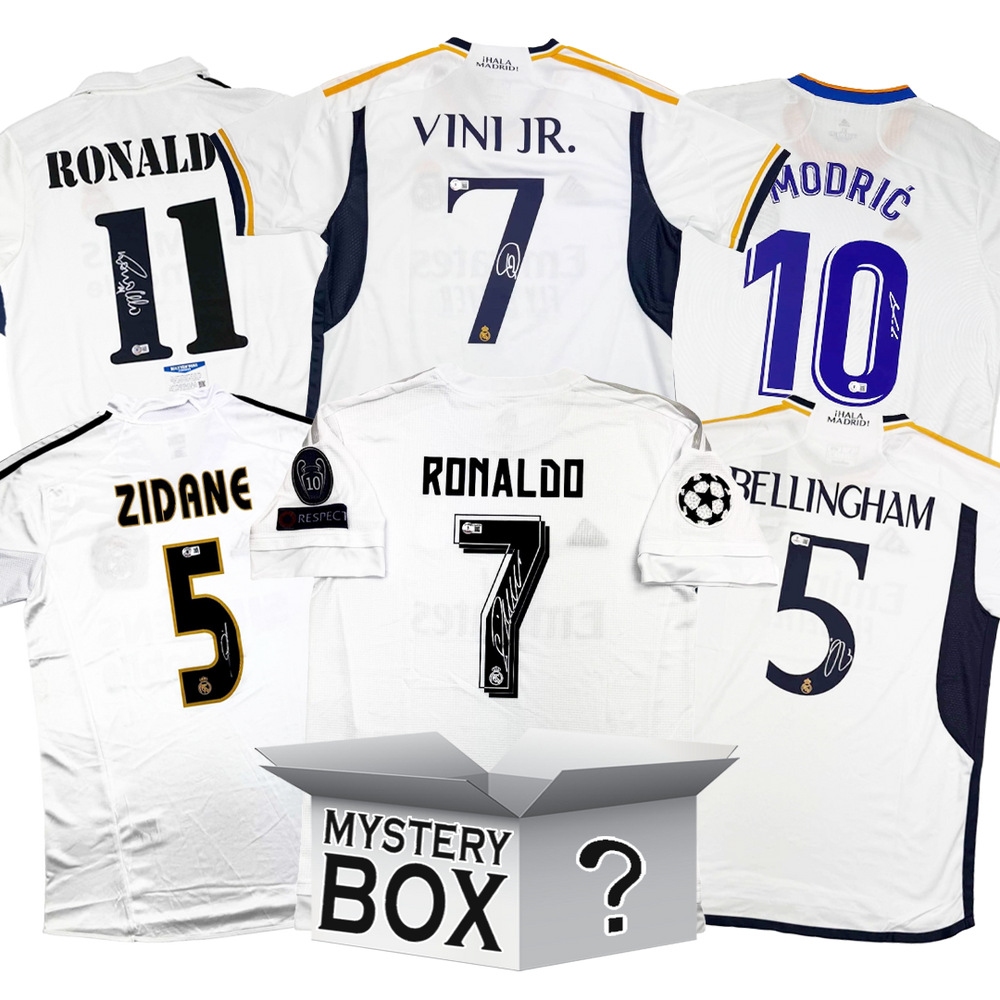 Real Madrid Autographed/Signed Soccer Jersey Mystery Box with PSA JSA or Beckett COA (ONLINE ORDER ONLY)