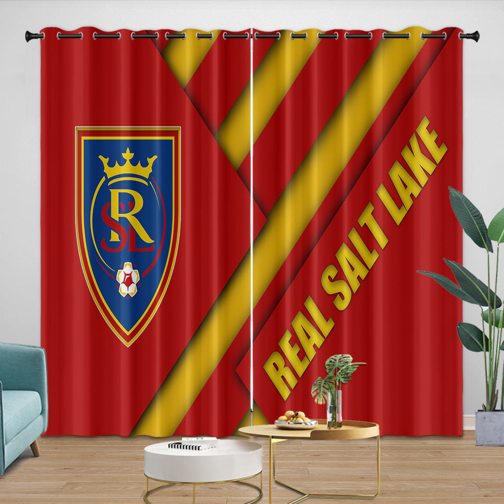 Real Salt Lake Curtains Blackout Window Drapes Room Decoration (Online Order Only)