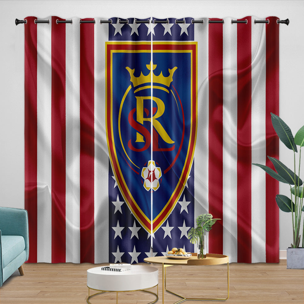 Real Salt Lake Curtains Blackout Window Drapes Room Decoration (Online Order Only)
