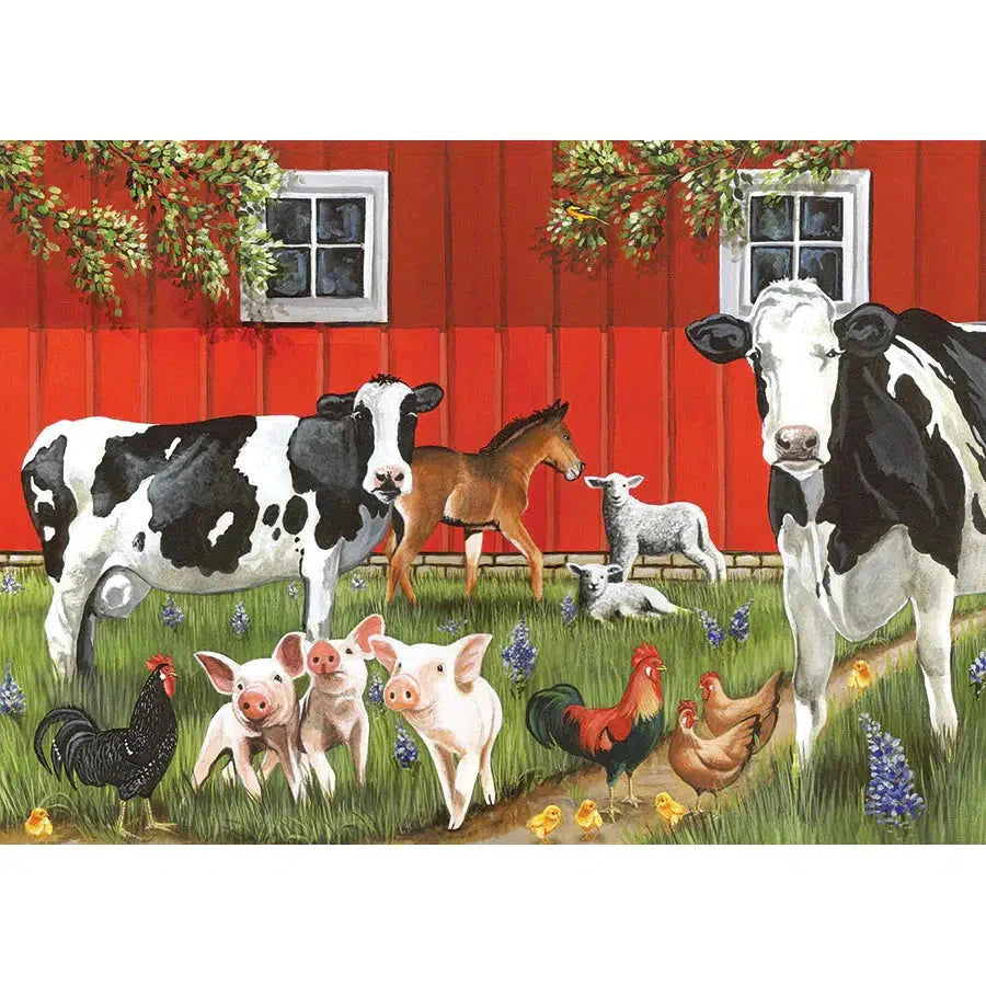Red Bard Farm 35 Piece Tray Jigsaw Puzzle Cobble Hill (ONLINE ORDER ONLY)