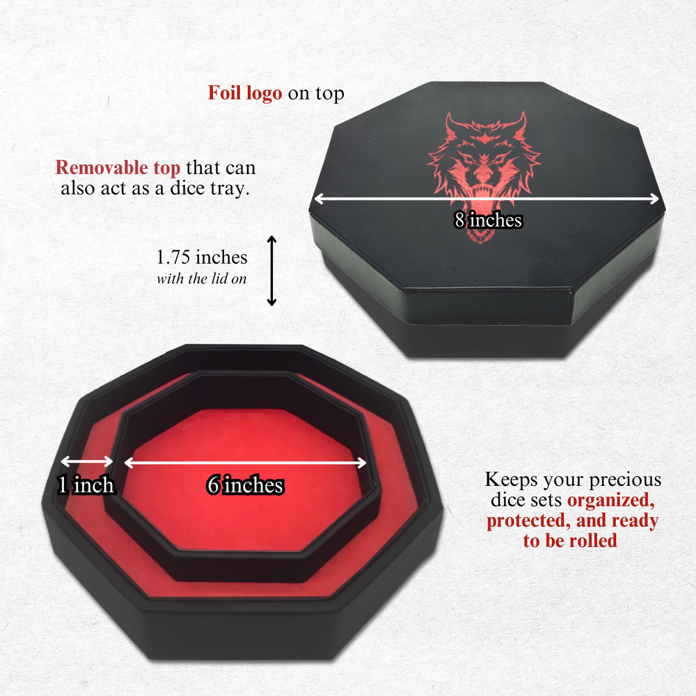 Red Fenrir Tray of Holding™ Dice Tray by Norse Foundry (ONLINE ORDER ONLY)