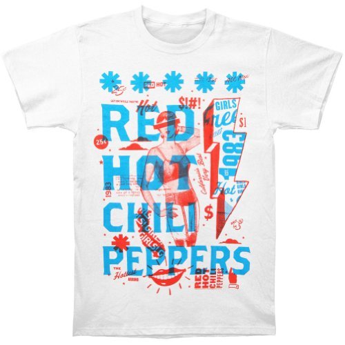 Red Hot Chili Peppers - Men'S Red Hot Chili Peppers Multiply T-Shirt, White, X-Large [T-Shirt] (ONLINE ORDER ONLY)