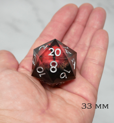 Smaug's Eye | Giant D20 Moving Eye DnD Dice | Acrylic RPG Gaming Dice (ONLINE ORDER ONLY)