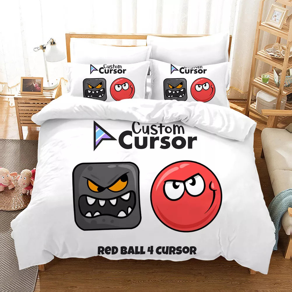 Red Ball 4 Bedding Set Pattern Quilt Cover Without Filler (Online Order Only)