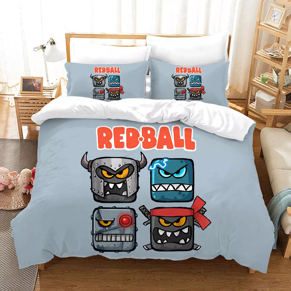 Red Ball 4 Bedding Set Pattern Quilt Cover Without Filler (Online Order Only)