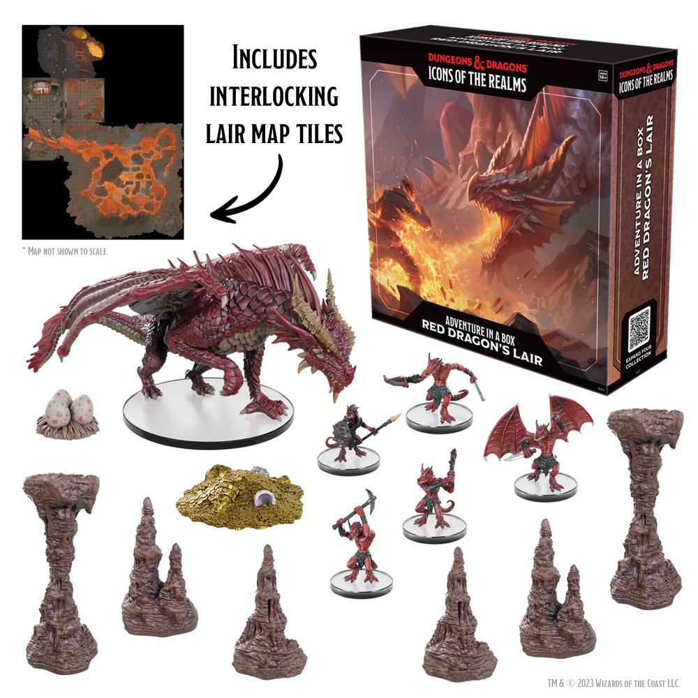 D&D: Icons of the Realms - Adventure In A Box - Red Dragon's Lair (ONLINE ORDER ONLY)