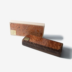 Cigar Travel Case - Redwood Burl Inlay - Personalized Brass Engraving - Spanish Cedar Lining (ONLINE ORDER ONLY)
