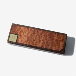 Cigar Travel Case - Redwood Burl Inlay - Personalized Brass Engraving - Spanish Cedar Lining (ONLINE ORDER ONLY)