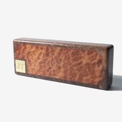 Cigar Travel Case - Redwood Burl Inlay - Personalized Brass Engraving - Spanish Cedar Lining (ONLINE ORDER ONLY)