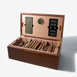 Cigar Humidor - Lacewood with Spanish Cedar Lining - 80 Capacity (ONLINE ORDER ONLY)