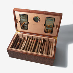Cigar Humidor - Lacewood with Spanish Cedar Lining - 80 Capacity (ONLINE ORDER ONLY)