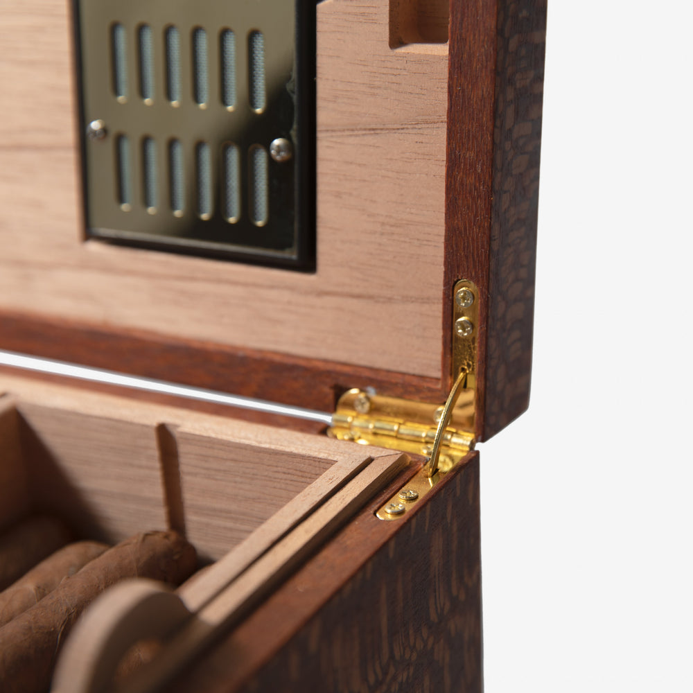 Cigar Humidor - Lacewood with Spanish Cedar Lining - 80 Capacity (ONLINE ORDER ONLY)
