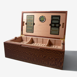 Cigar Humidor - Lacewood with Spanish Cedar Lining - 80 Capacity (ONLINE ORDER ONLY)