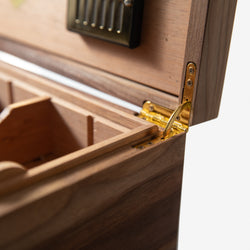 Cigar Humidor - Black Walnut with Spanish Cedar Lining - 80 Capacity (ONLINE ORDER ONLY)