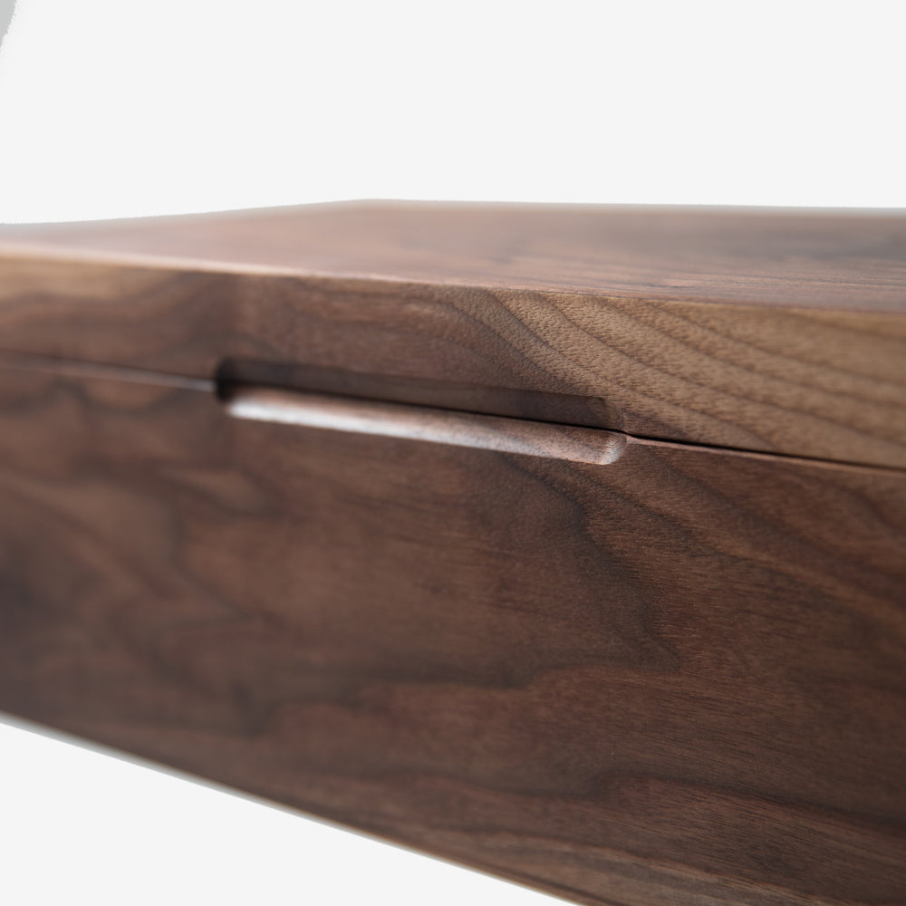 Cigar Humidor - Black Walnut with Spanish Cedar Lining - 80 Capacity (ONLINE ORDER ONLY)