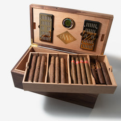 Cigar Humidor - Black Walnut with Spanish Cedar Lining - 80 Capacity (ONLINE ORDER ONLY)