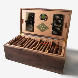 Cigar Humidor - Black Walnut with Spanish Cedar Lining - 80 Capacity (ONLINE ORDER ONLY)