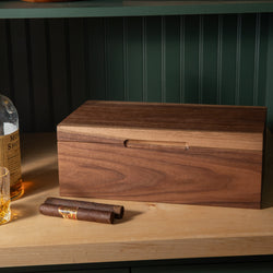 Cigar Humidor - Black Walnut with Spanish Cedar Lining - 80 Capacity (ONLINE ORDER ONLY)