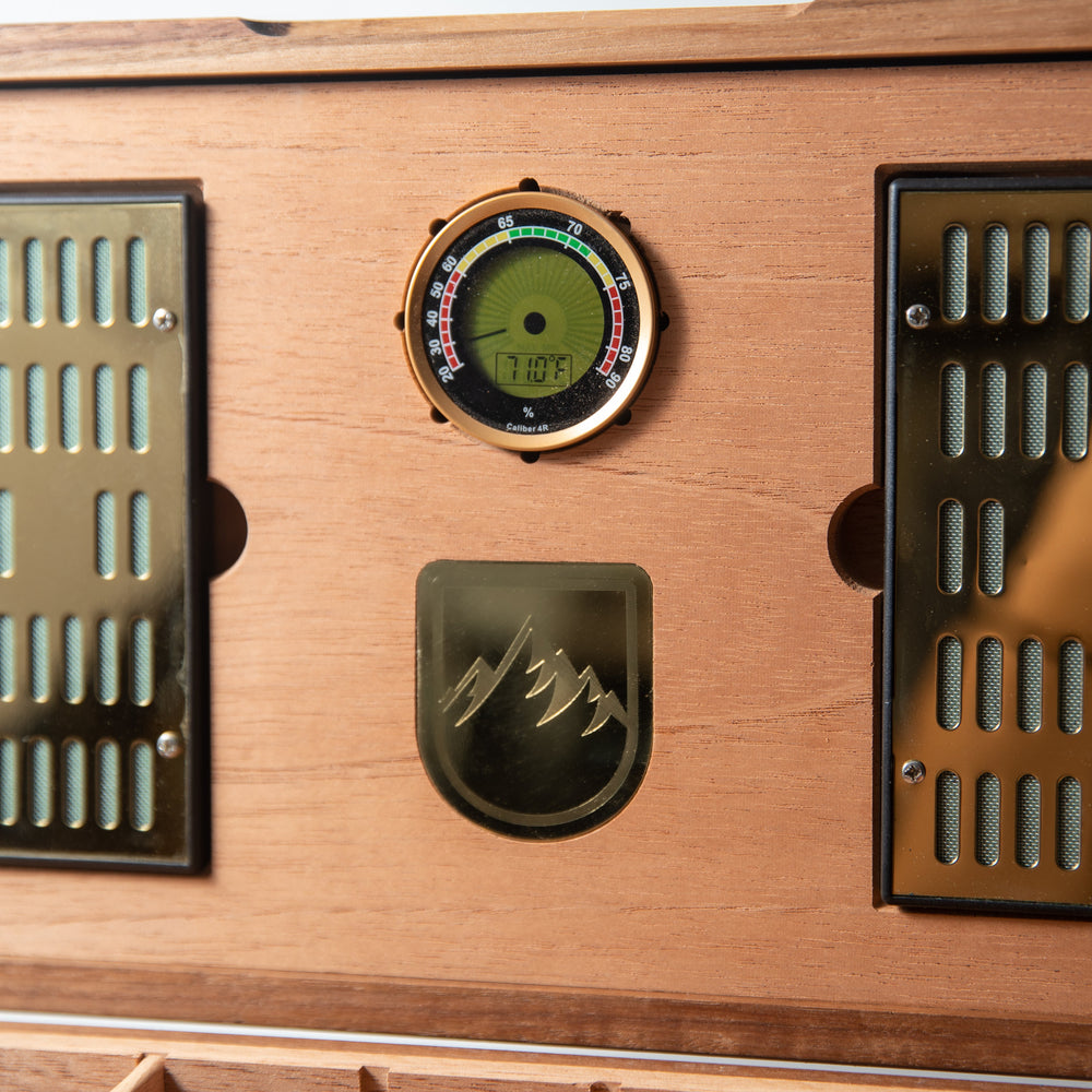 Cigar Humidor - Zebrawood with Spanish Cedar Lining - 80 Capacity (ONLINE ORDER ONLY)